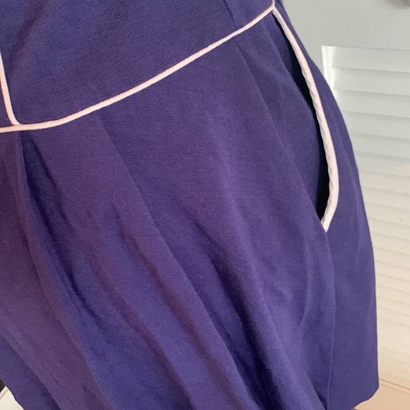 Cynthia Steffe Sleeveless Dress Women’s Blue with White Piping Stretch Size 6 - Picture 4 of 8